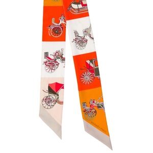 Hermes Les Voitures Exquises Silk Twilly Scarf
